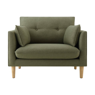 Shoreditch Loveseat Black & Feather - Woven Green