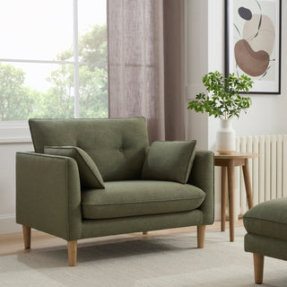 Shoreditch Loveseat Black & Feather - Woven Green