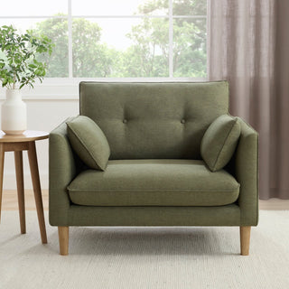 Shoreditch Loveseat Black & Feather - Woven Green