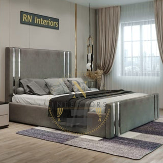 Silver Strip Headboard 49' & Footboard with Bed Frame – LauraAshley