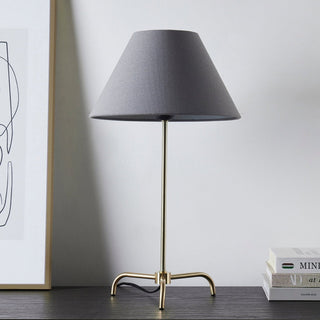 Sisu Minimalist Table Black & Feather Lamp - Brass/Grey