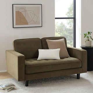 Sloane 2 Seater Sofa - Olive – Feather & Black