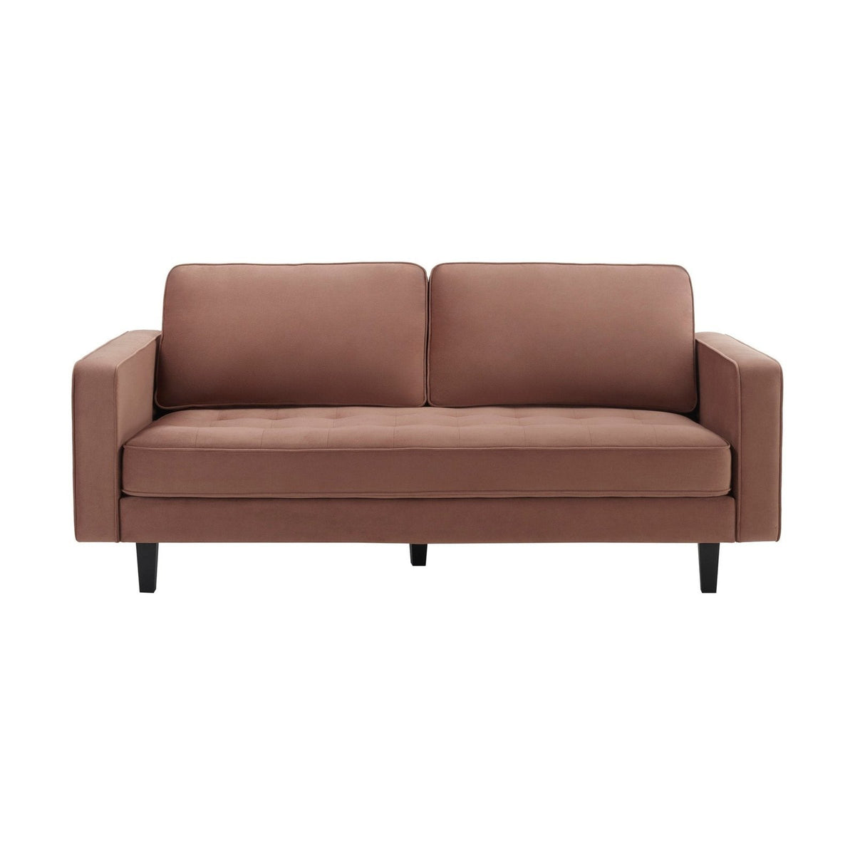 Sloane 3 Seater Feather & Black Sofa - Mauve