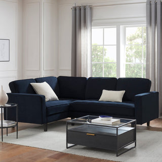 Sloane Left Hand Corner Sofa - Midnight – Feather & Black