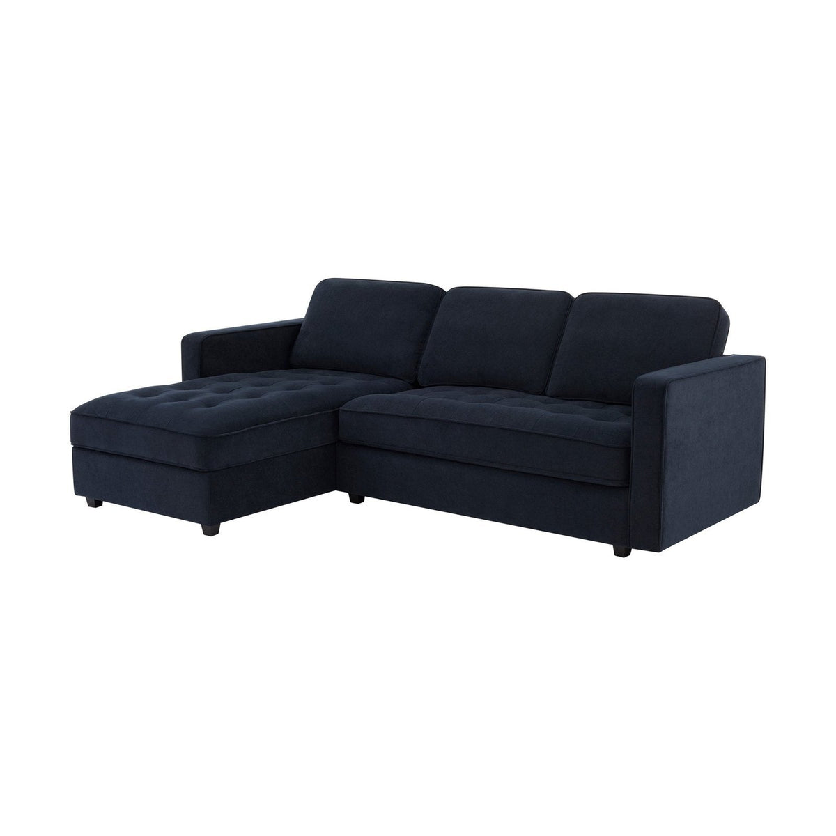 Sloane Left Hand Storage Chaise Sofa - Midnight – Black & Feather