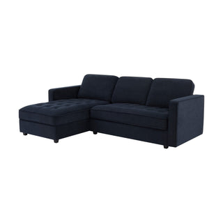 Sloane Left Hand Storage Chaise Sofa - Midnight – Black & Feather