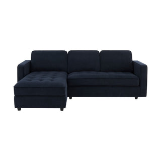 Sloane Left Hand Storage Chaise Sofa - Midnight – Black & Feather