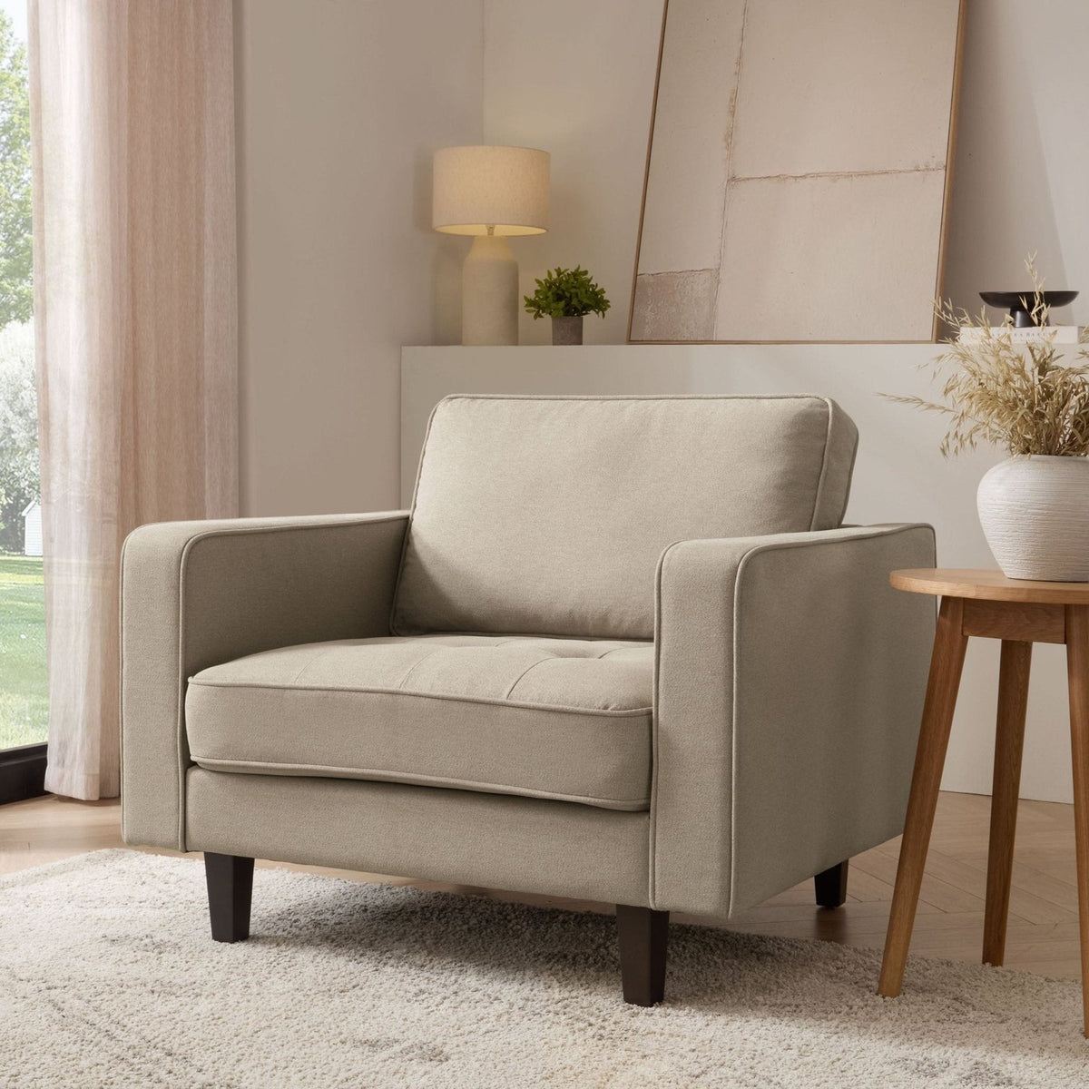 Sloane Loveseat - Oatmeal – Feather & Black