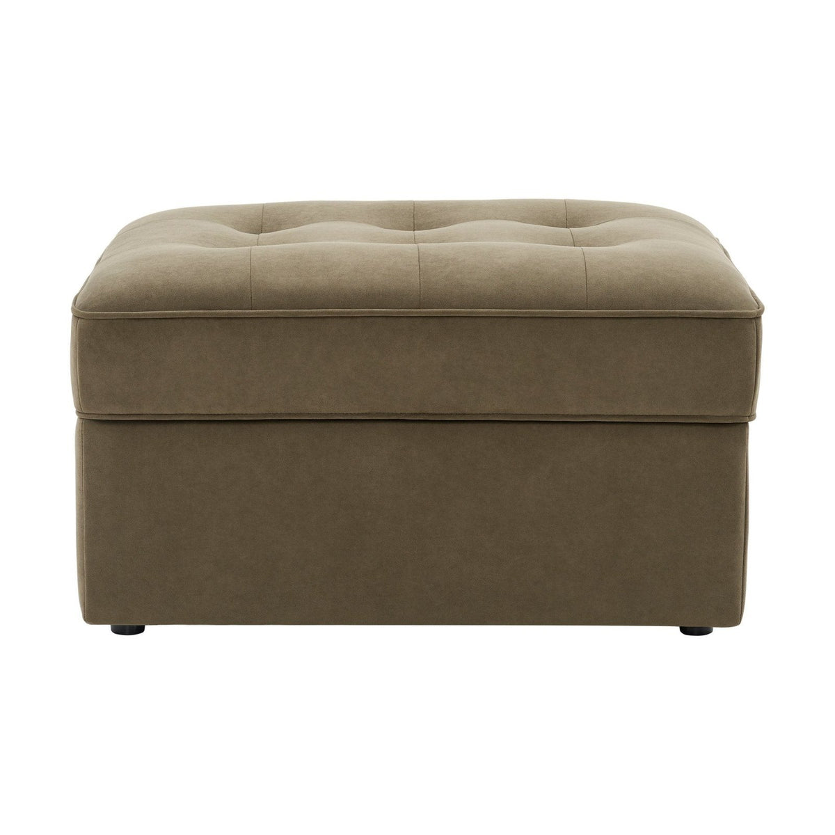 Sloane Ottoman Storage Pouffe - Olive – Feather & Black
