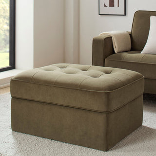 Sloane Ottoman Storage Pouffe - Olive – Feather & Black