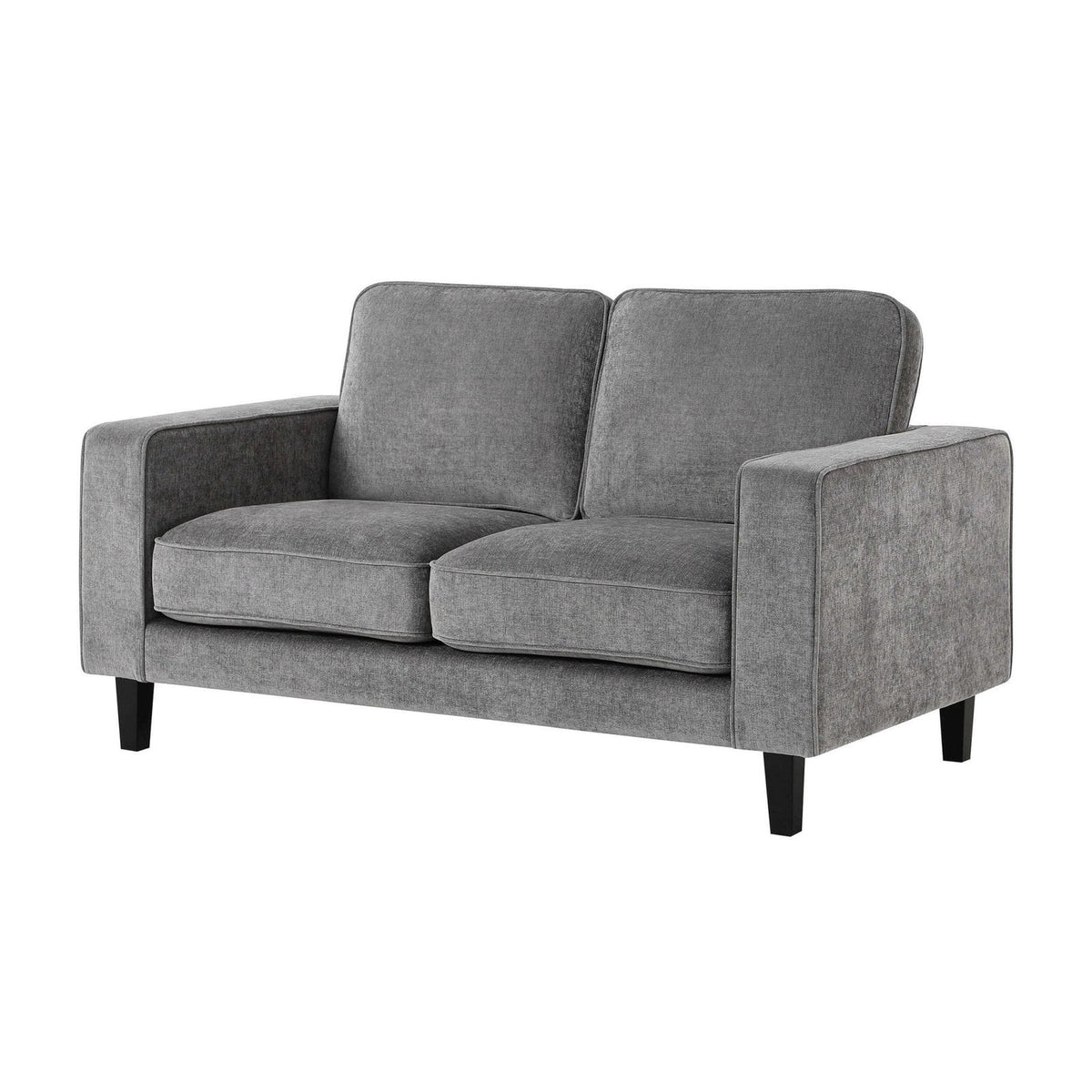 Soho 2 Seater Black & Feather Sofa - Grey