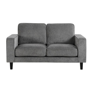 Soho 2 Seater Black & Feather Sofa - Grey