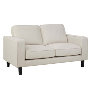 Soho 2 Seater Feather & Black Sofa - Beige