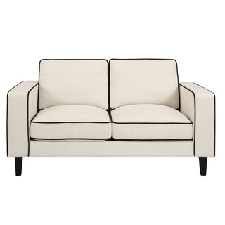 Soho 2 Seater Sofa - Cream Linen/Black – Feather & Black