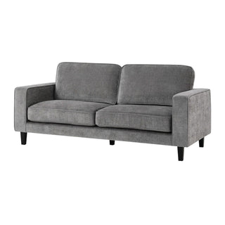 Soho 3 Seater Black & Feather Sofa - Grey