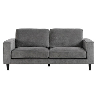 Soho 3 Seater Black & Feather Sofa - Grey