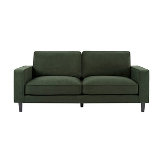 Soho 3 Seater Feather & Black Sofa - Dark Olive