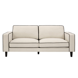 Soho 3 Seater Sofa - Cream Linen/Black – Black & Feather