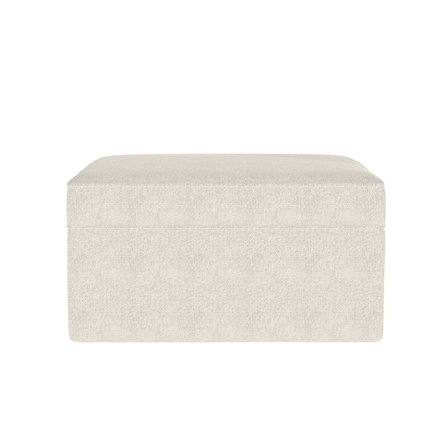 Soho Bouclé Ottoman Storage Pouffe - Ivory – Feather & Black