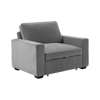 Soho Chair Black & Feather Bed - Grey