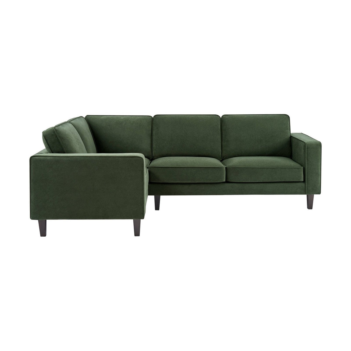 Soho Left Hand Corner Sofa - Dark Olive – Black & Feather