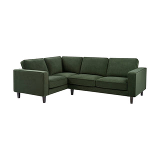 Soho Left Hand Corner Sofa - Dark Olive – Black & Feather