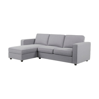 Soho Left Hand Storage Chaise Sofa - Mid Grey – Feather & Black