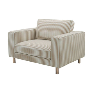 Soho Loveseat - Sand Stripe – Feather & Black