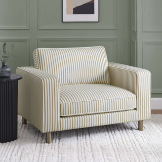 Soho Loveseat - Sand Stripe – Feather & Black