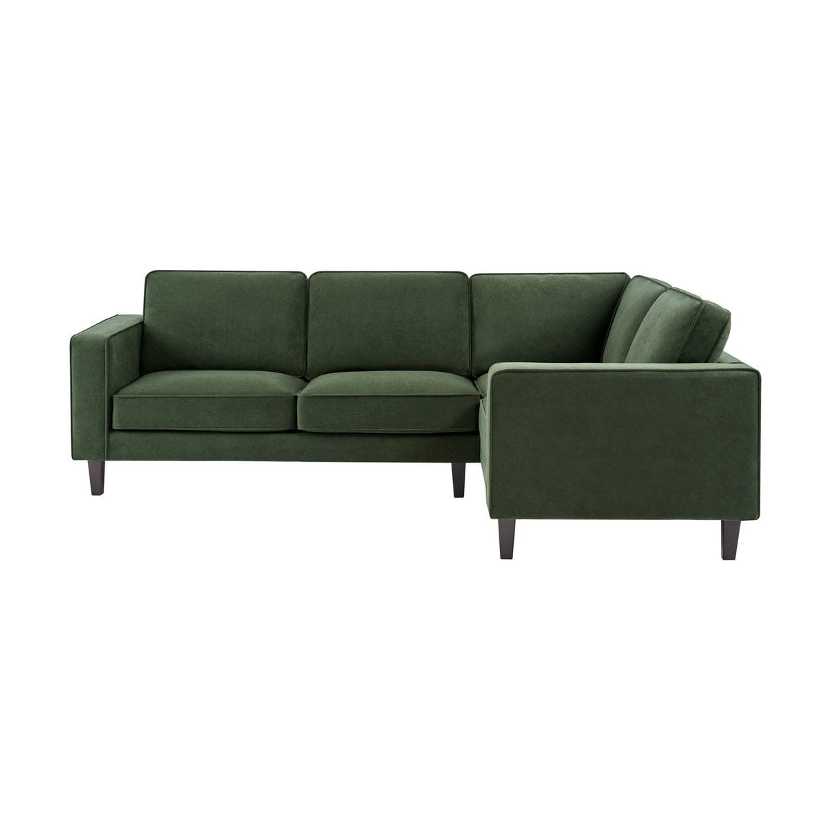 Soho Right Hand Corner Sofa - Dark Olive – Feather & Black