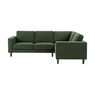 Soho Right Hand Corner Sofa - Dark Olive – Feather & Black