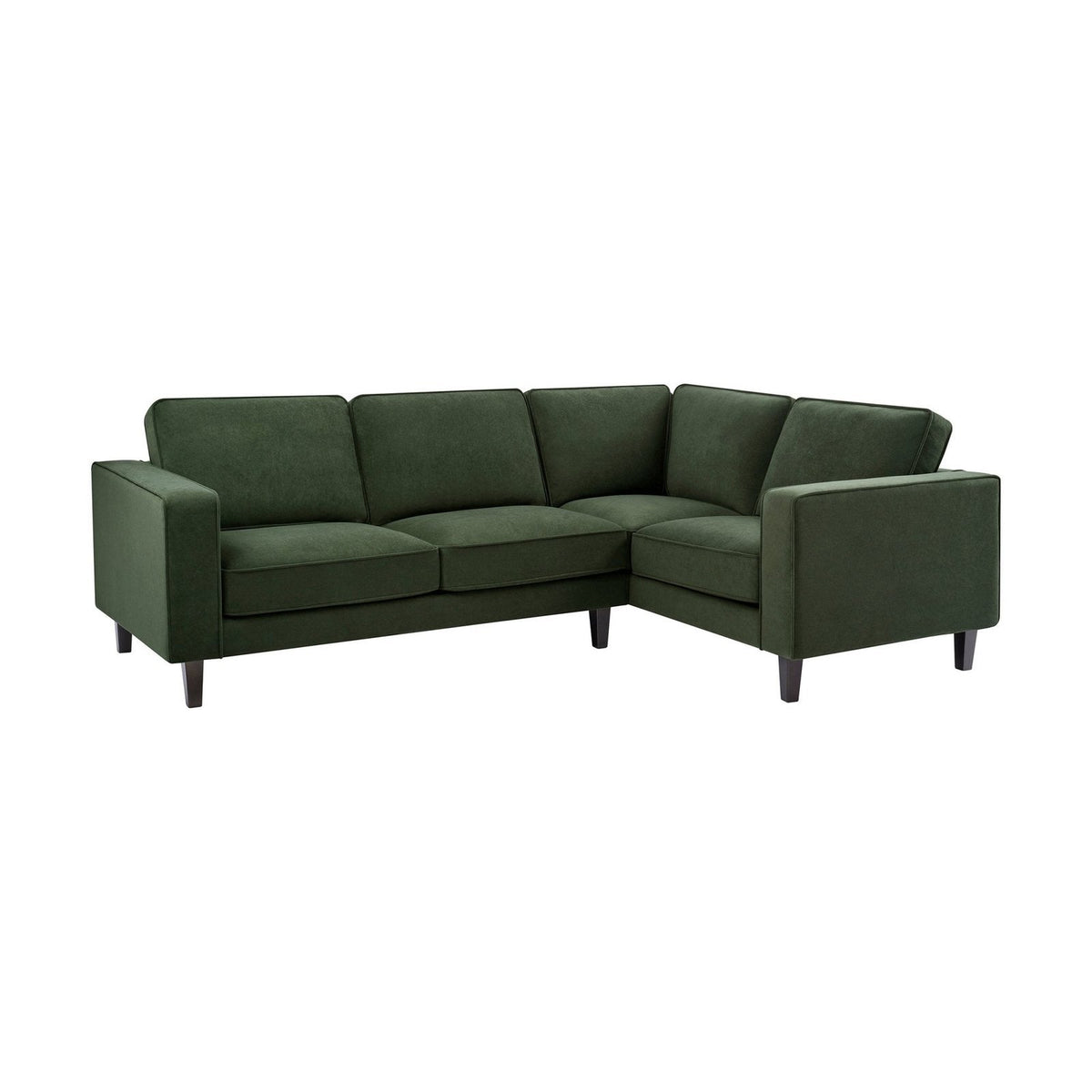 Soho Right Hand Corner Sofa - Dark Olive – Feather & Black