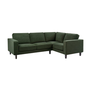 Soho Right Hand Corner Sofa - Dark Olive – Feather & Black
