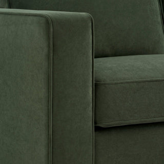 Soho Right Hand Storage Feather & Black Chaise Sofa - Dark Olive