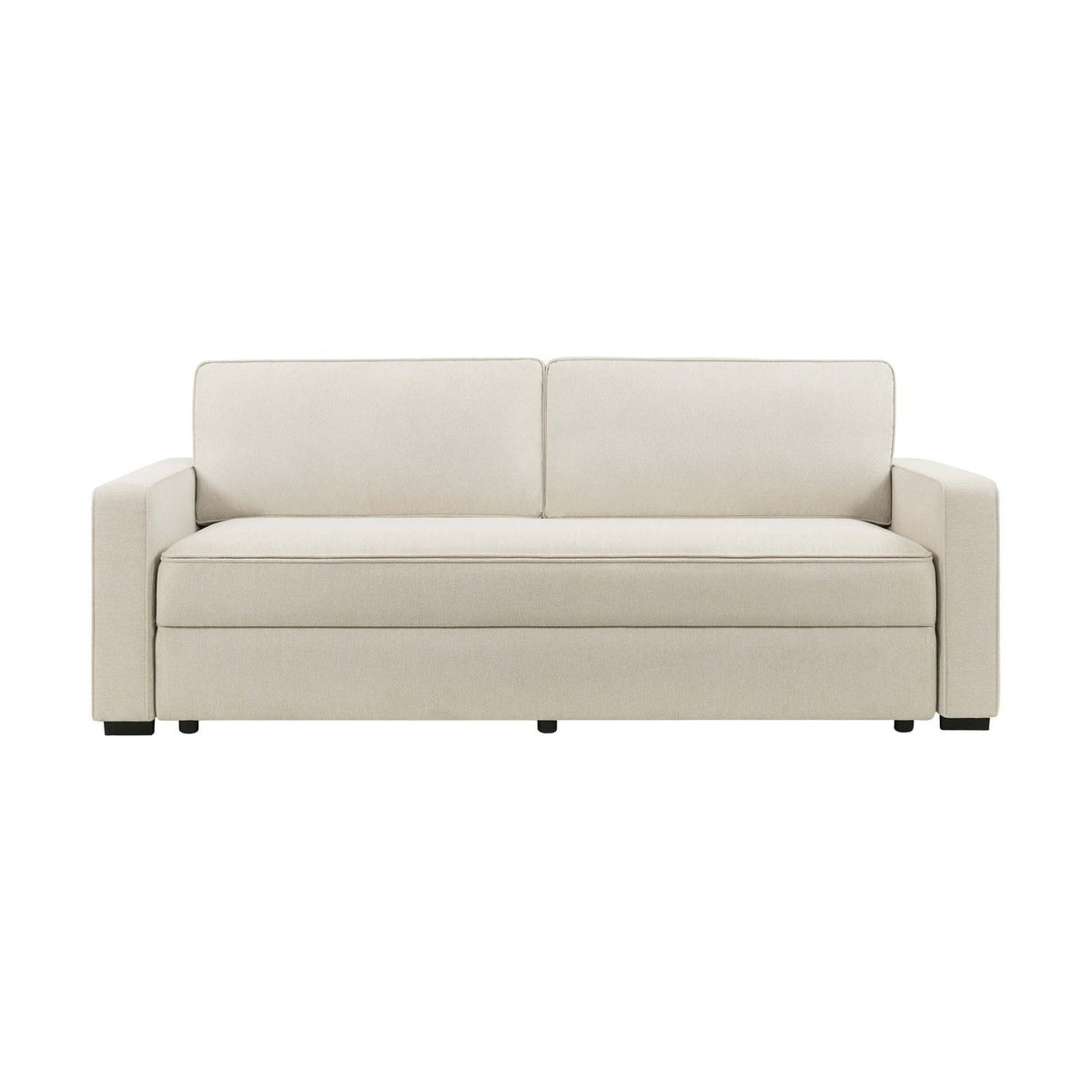 Soho Sofa Black & Feather Bed - Beige