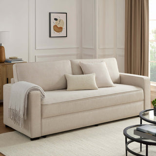 Soho Sofa Black & Feather Bed - Beige