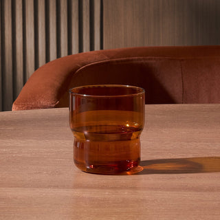 Sonne Colour Glass Tumblers - Feather & Black Set of 4 - Amber