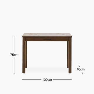 Southampton Rectangle Console Table | Laura Ashley Ecru Ceramic & Smoked Walnut