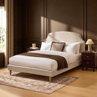 Surrey Bed Feather & Black Frame - Beige