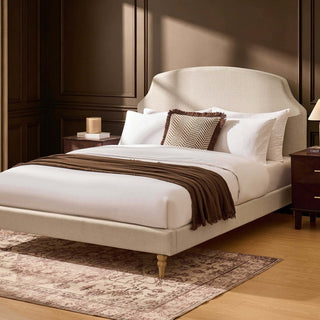 Surrey Bed Feather & Black Frame - Beige