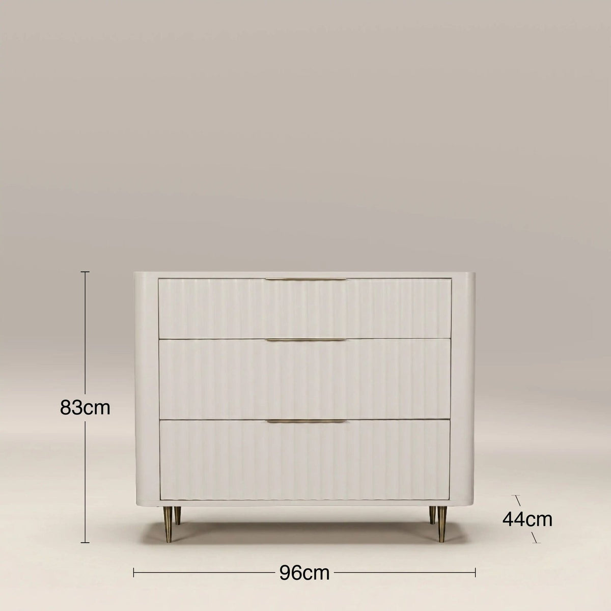 Suvi 3 Drawer Chest of Drawers | Ivory – Laura Ashley UK