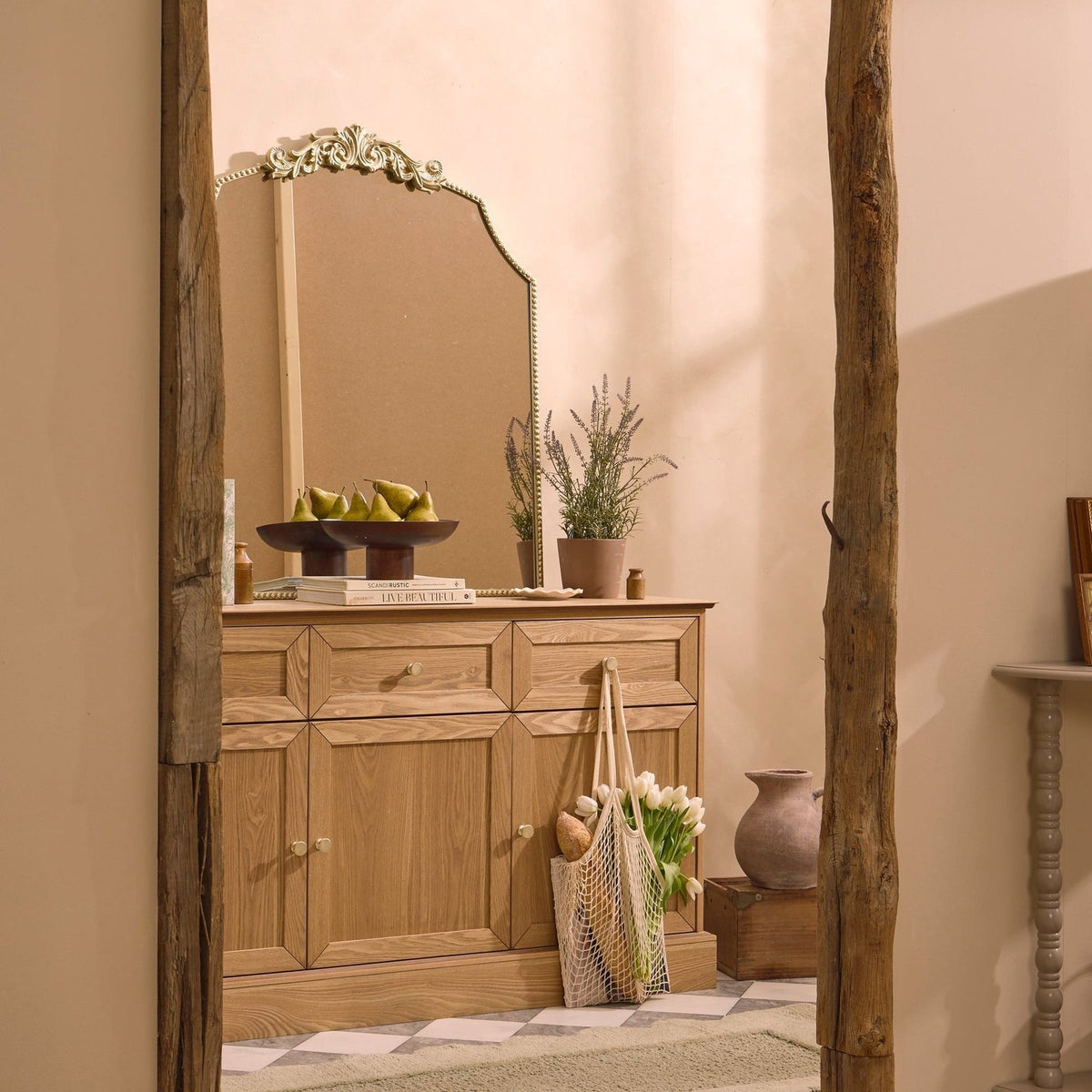 Sylvie Traditional Arched Mirror - Gold – Black & Feather