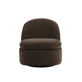 Tilly Swivel Accent Chair - Textured Cappuccino – Black & Feather