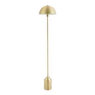Titan Gold Black & Feather Domed Floor Lamp