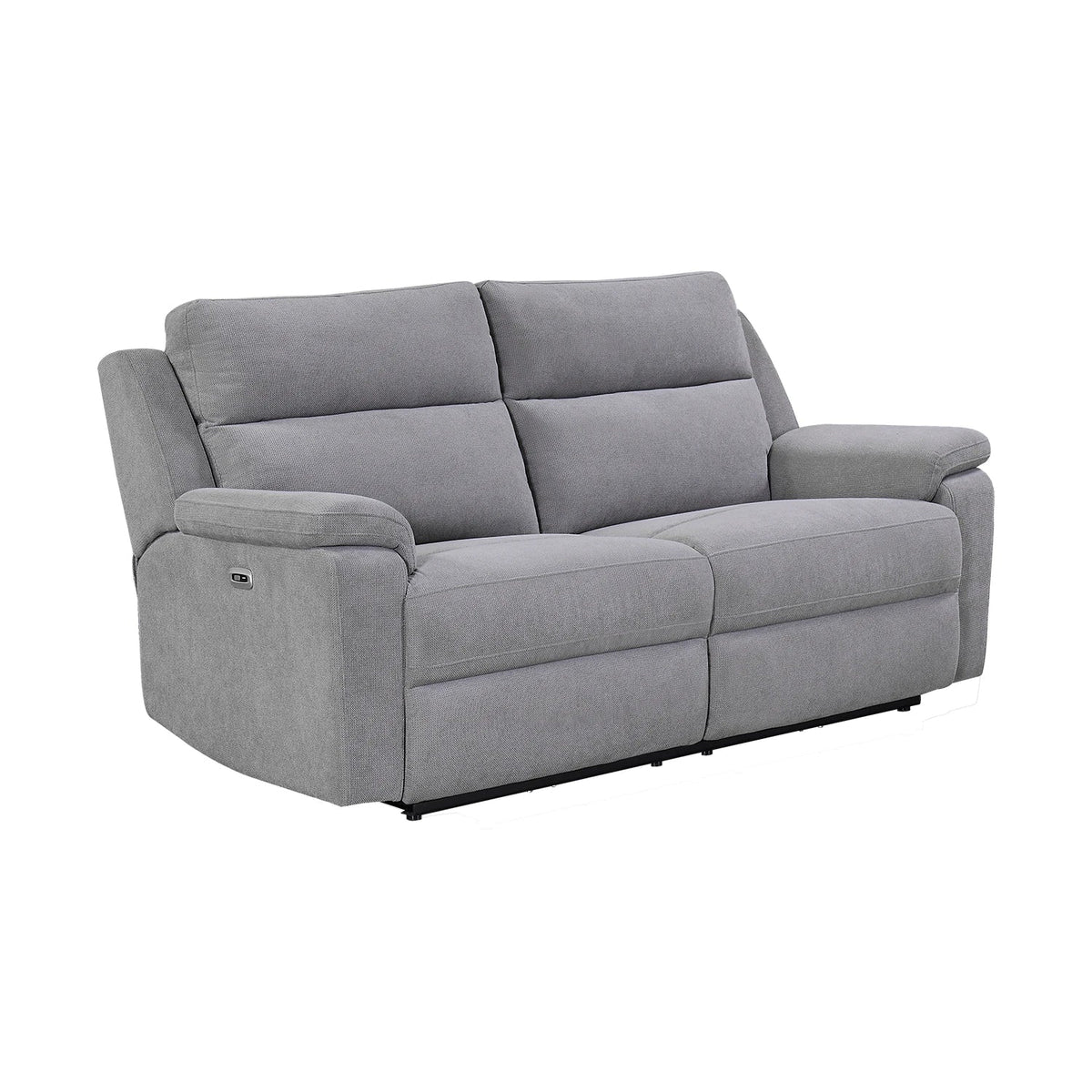 Travis Grey Fabric 3 Seater Power Recliner Sofa with USB Ports – LauraAshley