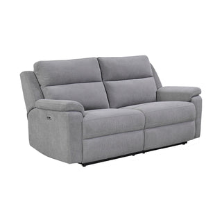 Travis Grey Fabric 3 Seater Power Recliner Sofa with USB Ports – LauraAshley