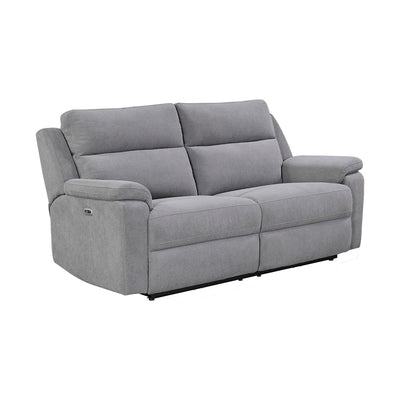 Travis Grey Fabric 3 Seater Power Recliner Sofa with USB Ports – LauraAshley