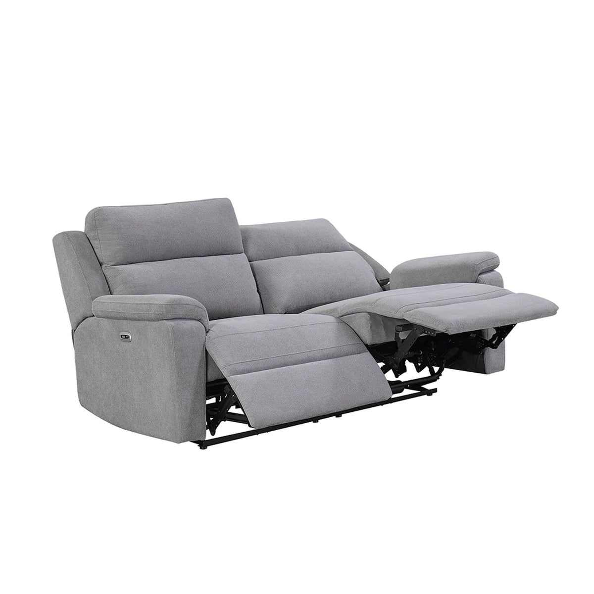Travis Grey Fabric 3 Seater Power Recliner Sofa with USB Ports – LauraAshley
