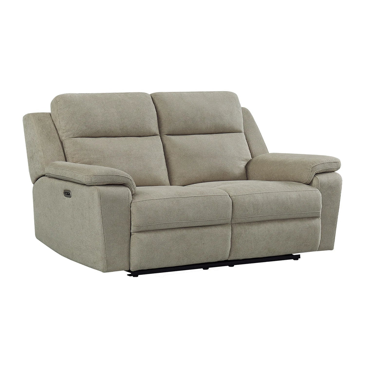 Travis Taupe Fabric 3 Seater Laura Ashley Power Recliner Sofa with USB Ports