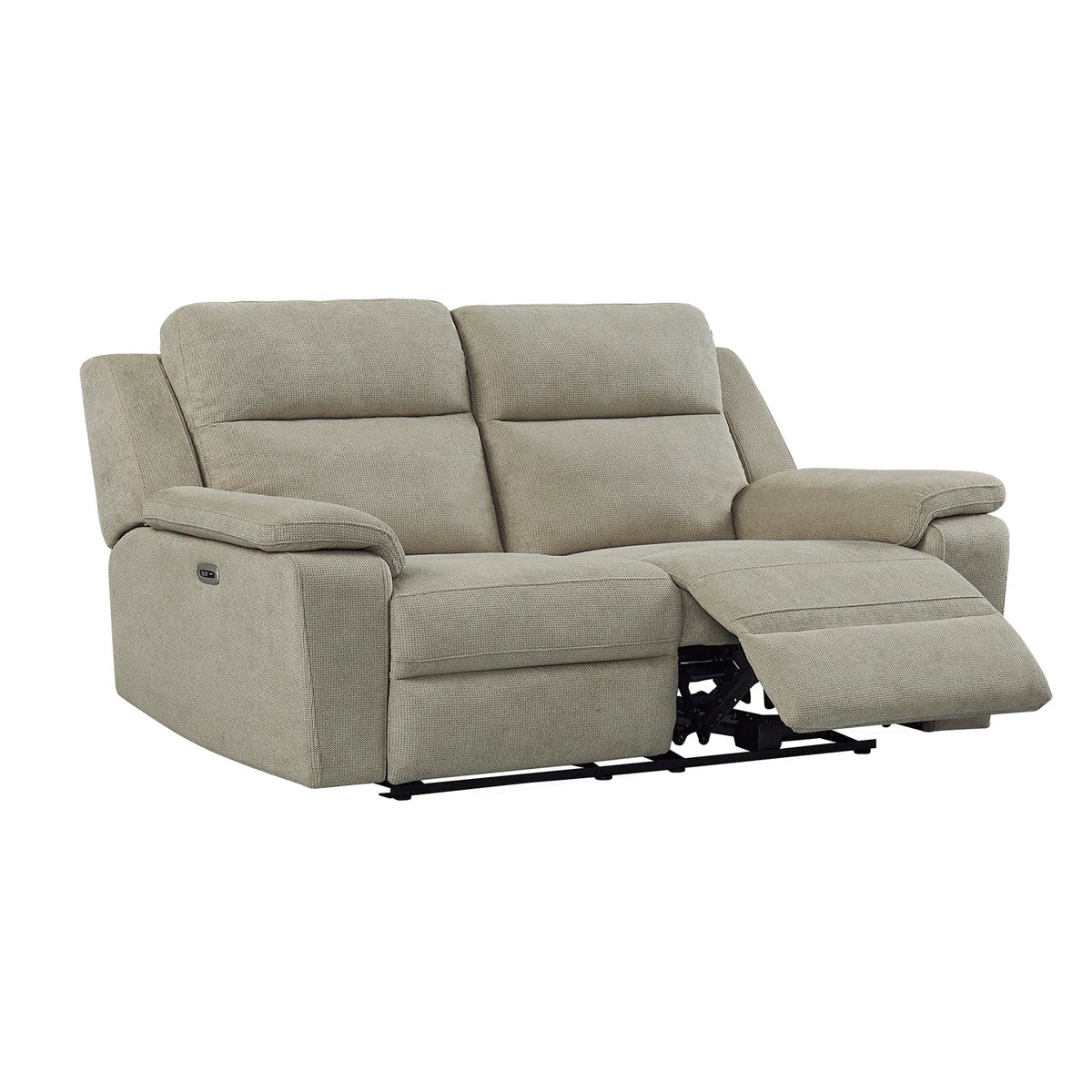 Travis Taupe Fabric 3 Seater Laura Ashley Power Recliner Sofa with USB Ports